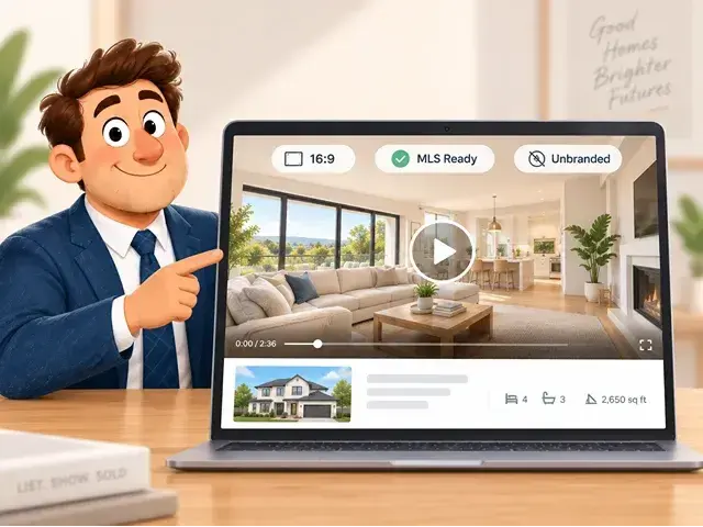 AI real estate video workflow for Immobilienvideos für Website und Exposé