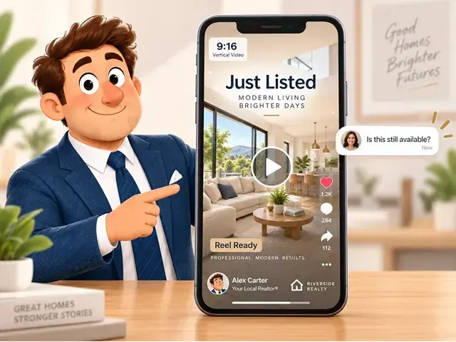 AI real estate video workflow for Immobilien-Reels für Instagram