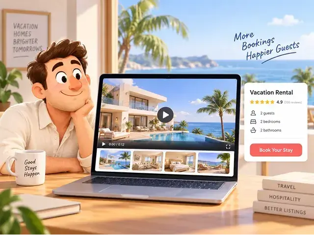 AI real estate video workflow for Videos für Ferienwohnungen und Ferienhäuser