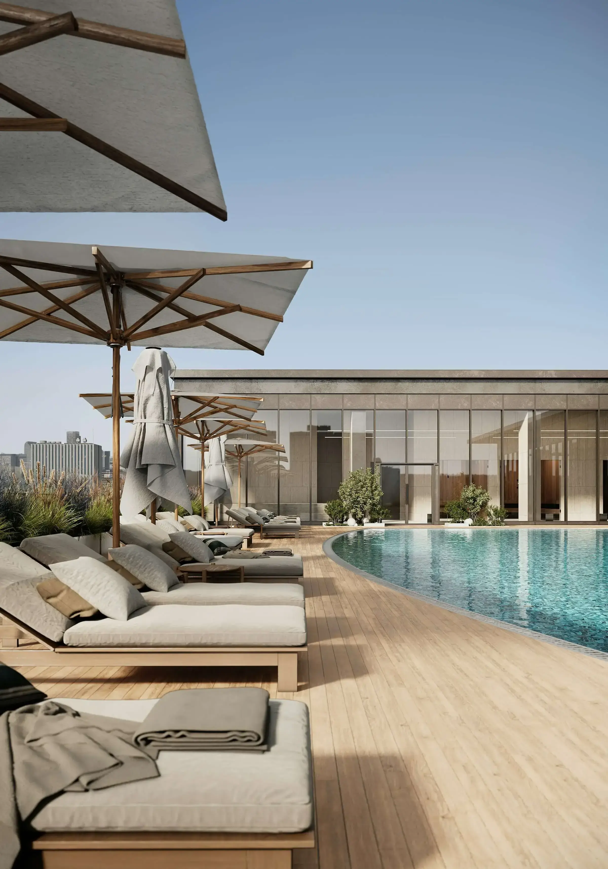 Scenic outdoor patio and courtyard reel created with AI motion
